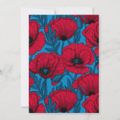 Red poppy garden on blue (Front)