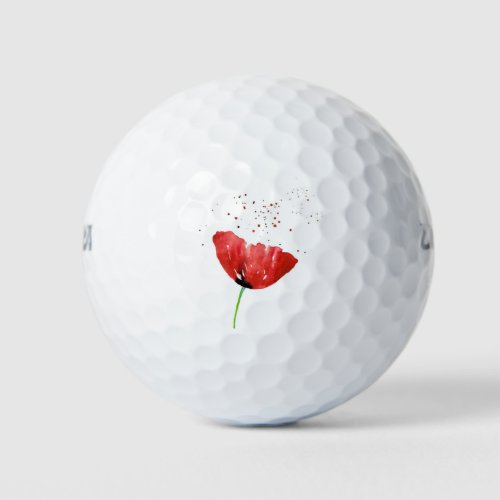 Red Poppy Golf Balls