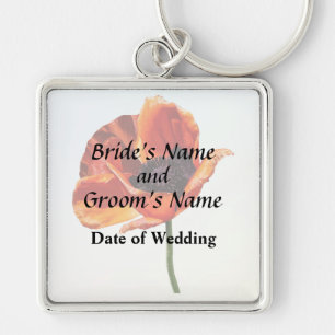 Red Poppy in Sunshine Wedding Products Keychain