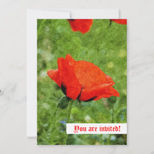 Red Poppy Invitation