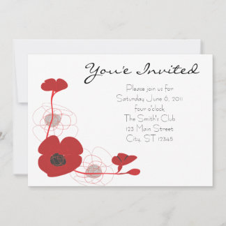 Red Poppy Invite