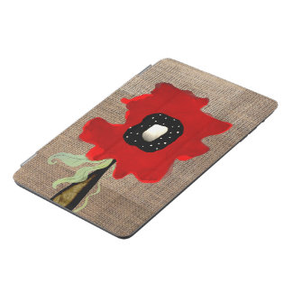 Red poppy iPad mini cover