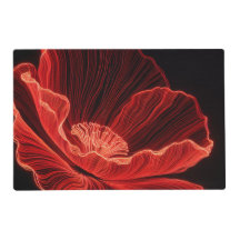 Red Poppy Line Art