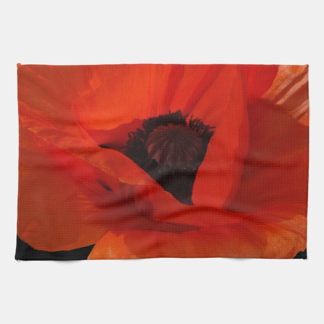 Red Poppy Macro Towel (Horizontal)