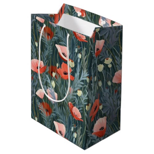 Red Poppy Meadow Medium Gift Bag