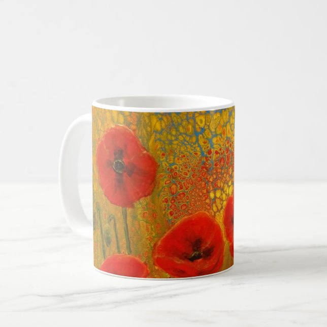 Red Poppy Mug (Front Left)