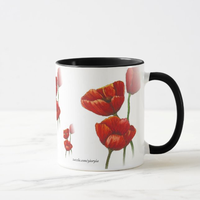 Red poppy mug (Right)