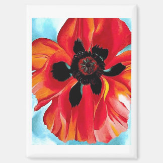 “Red Poppy No VI” , Georgia O'Keeffe,  Magnet