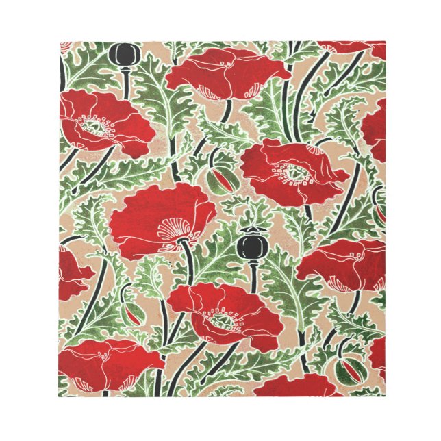 Red Poppy Notepad (Front)