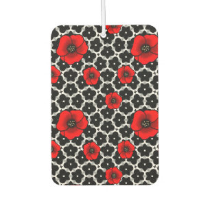 Red Poppy on Goth Garden Air Freshener