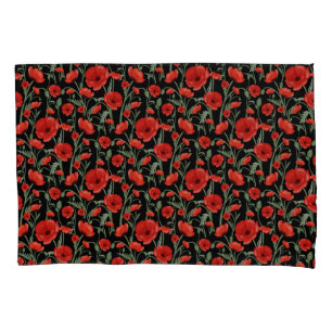 Red Poppy Pillow Case