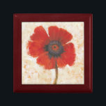 Red Poppy Portrait Gift Box<br><div class="desc">Red Poppy Portrait I by Tim OToole. Features a single vivid-red poppy against a neutral background.</div>