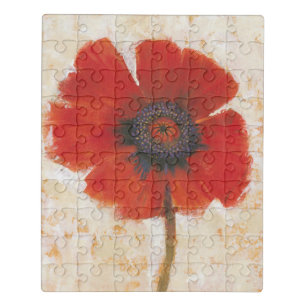 Red Poppy Portrait Jigsaw Puzzle