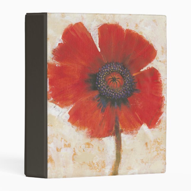 Red Poppy Portrait Mini Binder (Front/Spine)