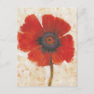 Red Poppy Portrait Postcard