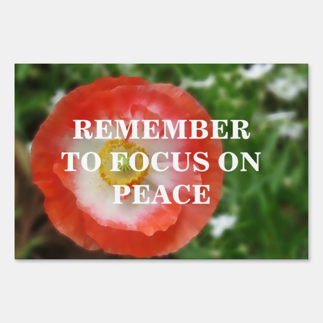Red Poppy Remembrance Day Sign (Back)