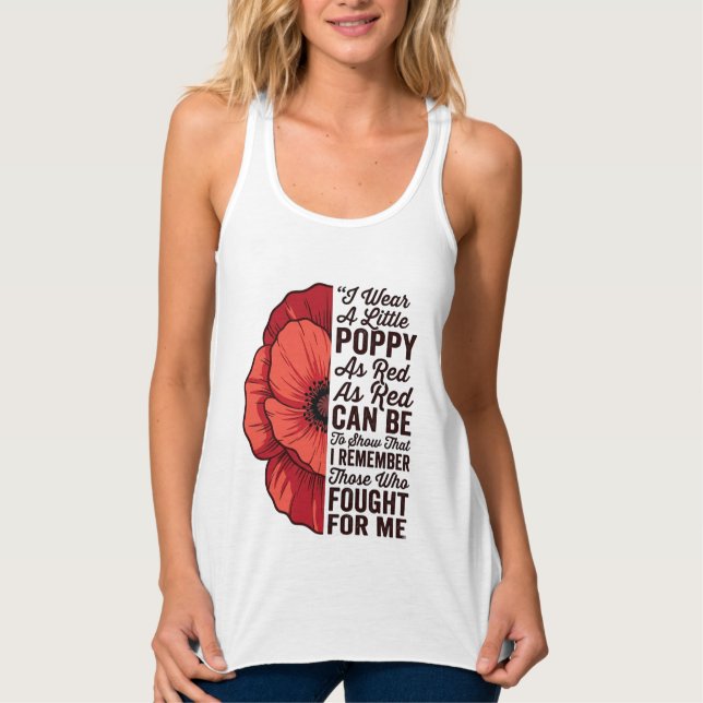 Red Poppy Remembrance Quote Vector Shirt Design_1 (Front)