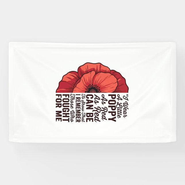 Red Poppy Remembrance Quote Vector Shirt Design_1 Banner (Horizontal)
