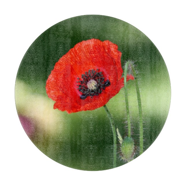 Red Poppy Seed Cutting Board (Front)