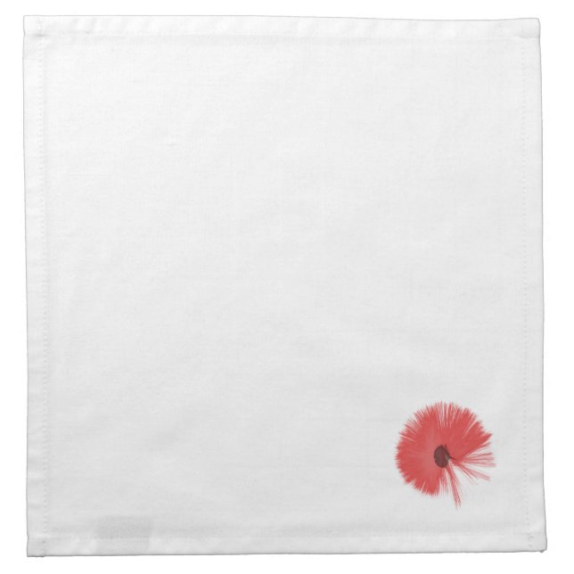 Red Poppy Set of 4 Cloth Napkins (Front)