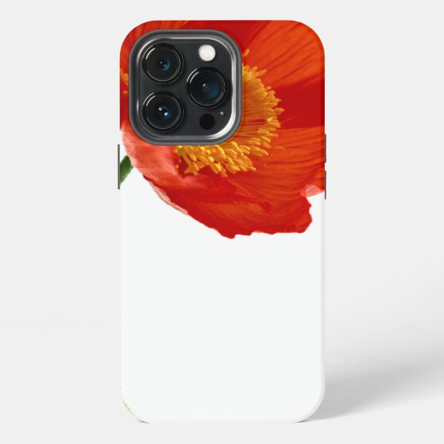 Red Poppy Simplicity Iphone Case (Back)