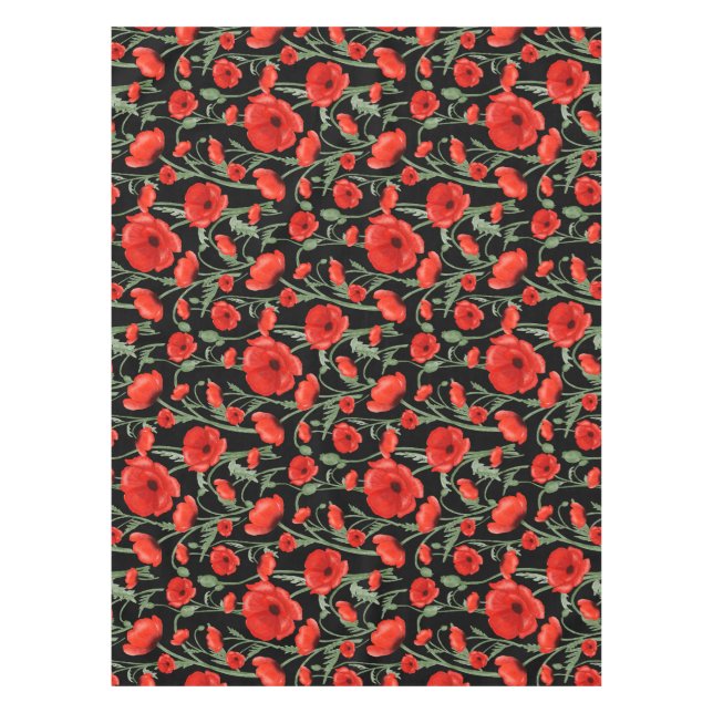 Red Poppy Tablecloth (Front)