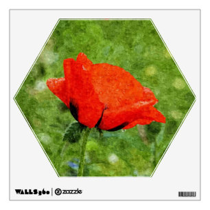 Red Poppy Wall Decal