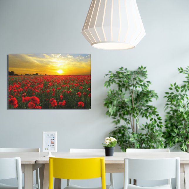 Red poppy wildflowers photo canvas print (Creator Uploaded)