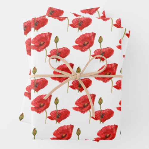 Red Poppy Wrapping Paper