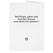 Red Poppy Yellow vase (Back)