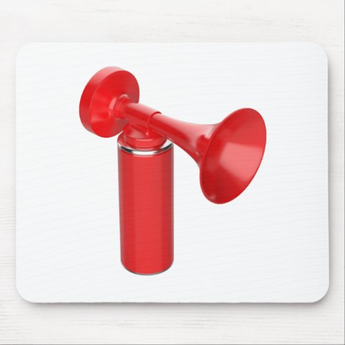 Red portable air horn mouse pad
