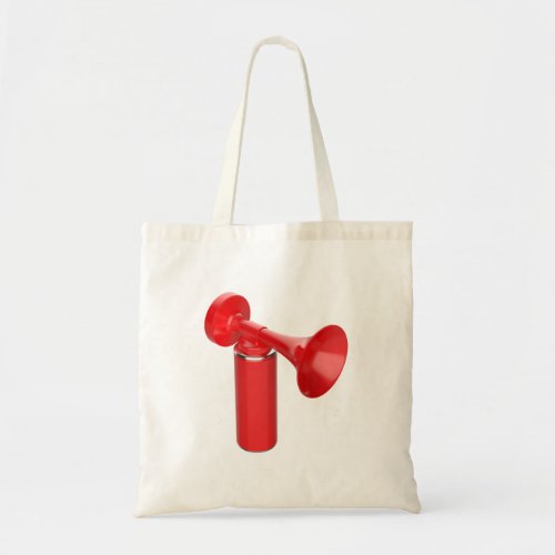 Red portable air horn tote bag