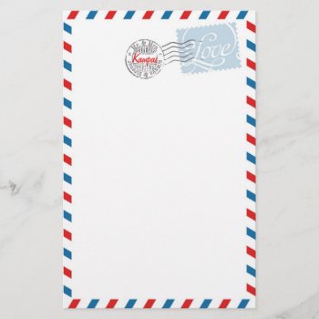 Red Postal Service Collection Stationery by wrkdesigns at Zazzle