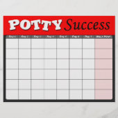 Red Potty Training Success Charts (Front)