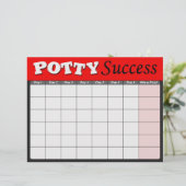 Red Potty Training Success Charts (Standing Front)