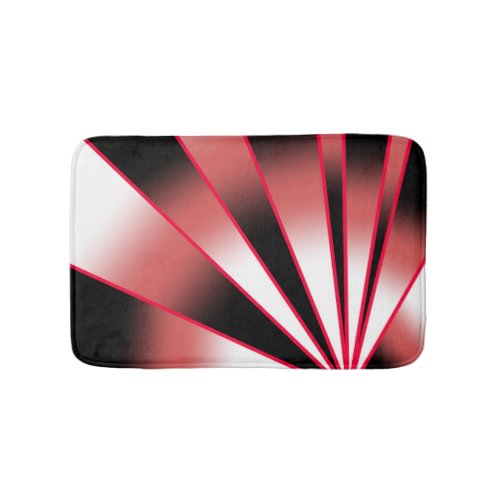 Red Power Perspective Gradient Color Fill Drawing Bath Mat