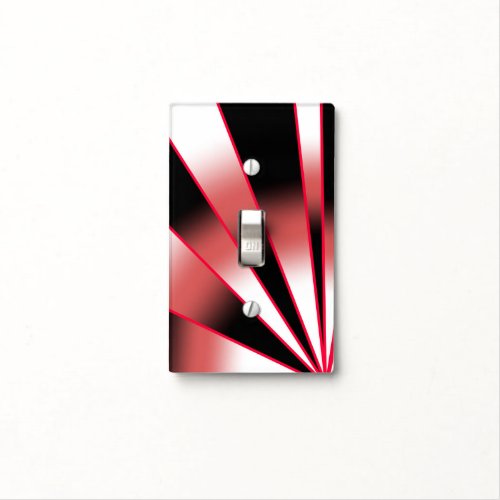 Red Power Perspective Gradient Color Fill Drawing Light Switch Cover
