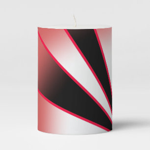 Red Power Perspective Gradient Color Fill Drawing Pillar Candle