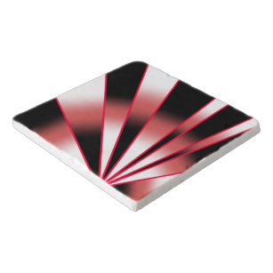 Red Power Perspective Gradient Color Fill Drawing Trivet
