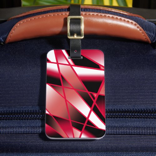 Red Power Perspective Gradient Color Filled Art Luggage Tag
