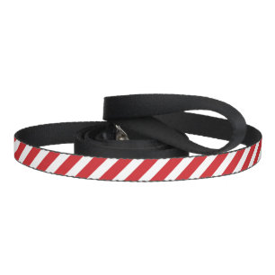 Red Preppy Stripes Pet Leash