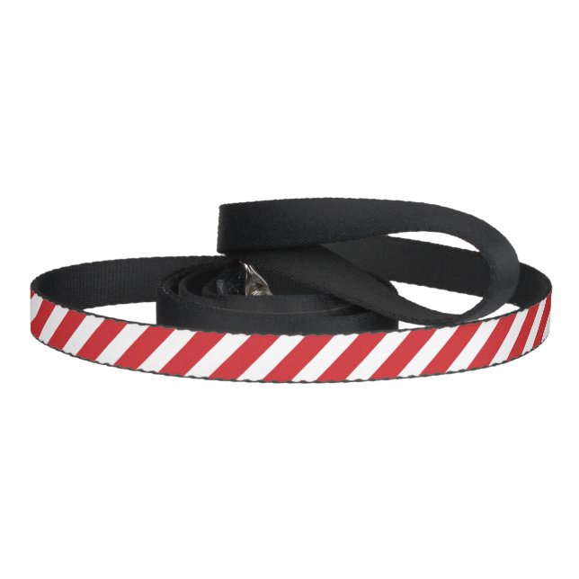 Red Preppy Stripes Pet Leash (Handle)