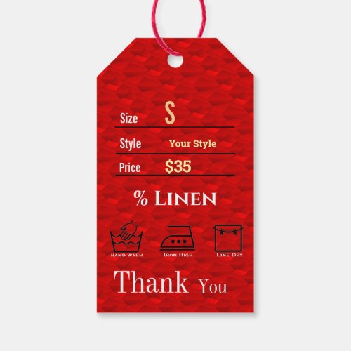 Red Price  Gift Tags
