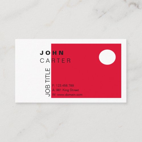 Red Professional Design Elegant Modern Simple Business Card