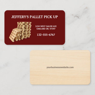 Red Professional Wood Pallet Crate Business Card