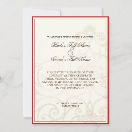 Red Protea Hummingbirds  _ Wedding Invitation