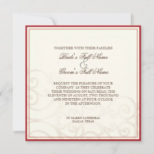 Red Protea Hummingbirds  _ Wedding Invitation