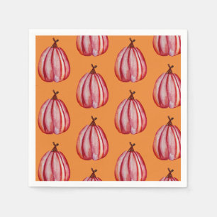 Red Pumpkin Art Paper napkins