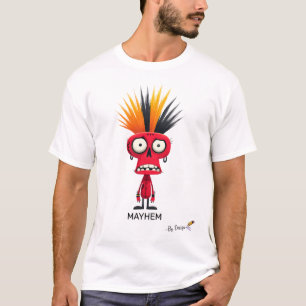 Red Punk Character MAYHEM - By Design Bold T-Shirt