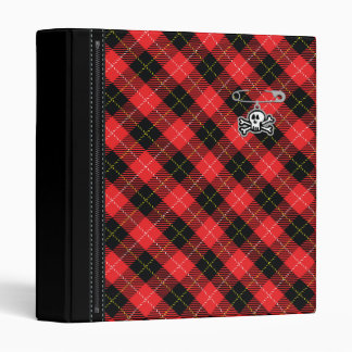 Red Punk Plaid  Binder